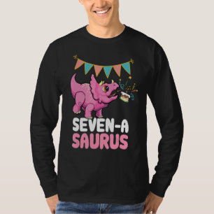 T-shirt Sept A Saurus Dinosaur Cute Kiddo Tricératops 1
