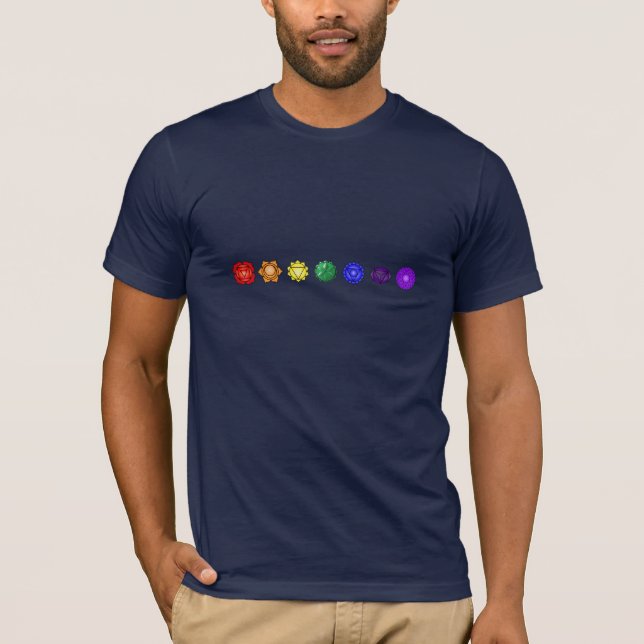 T-shirt Sept chakras horizontaux (Devant)
