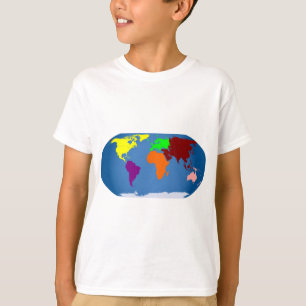 T-shirt Sept continents colorés