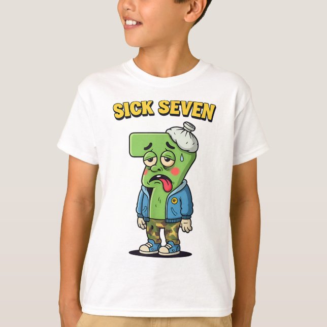T-shirt Sept Malade Mème Drôle Tendance 6 7 Costume Hallow (Devant)