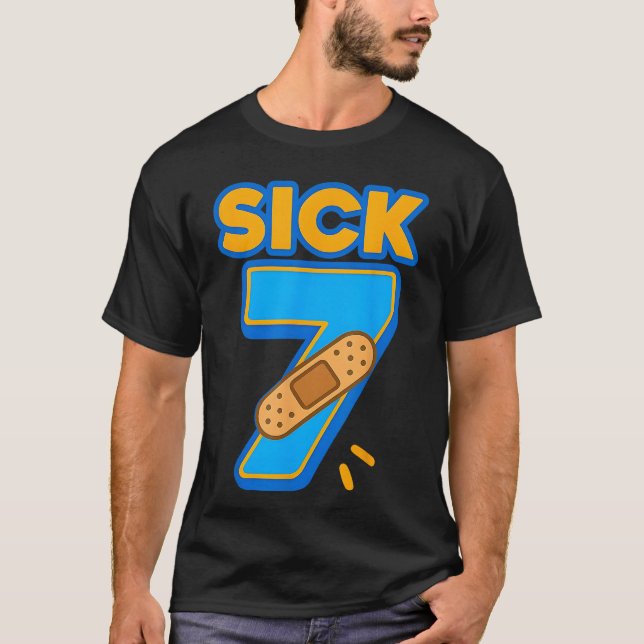 T-shirt Sept Malade Mème Six Sept Malade 7 Anniversaire Dr (Devant)