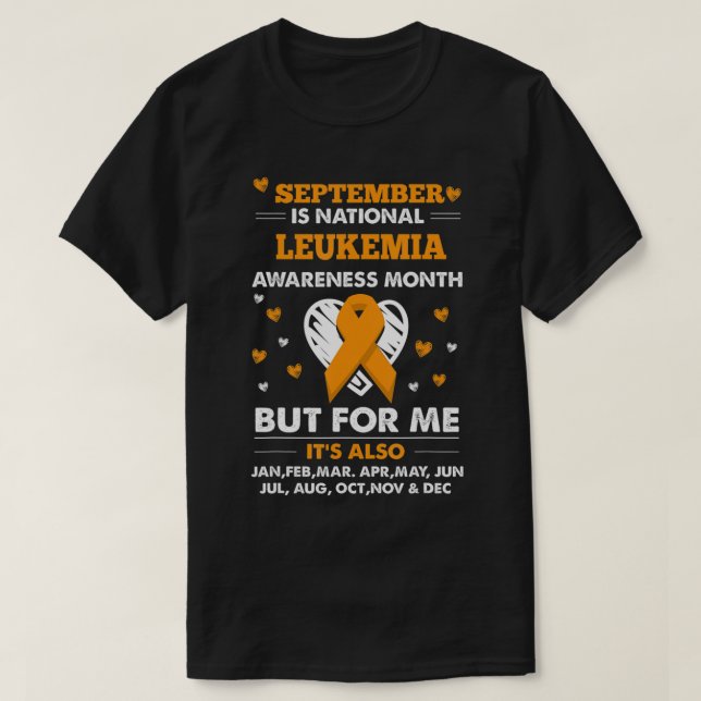 T-shirt September is Leukemia Awareness Month  (Design devant)