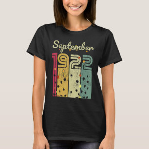 T-shirt Septembre 1922 100 ans Retro Automne 100e Birt