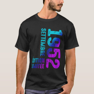 T-shirt Septembre 1952 Année 1952 Vintage 1952 Depuis 1952