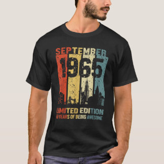 T-shirt Septembre 1965 édition limitée 59 ans d'être un