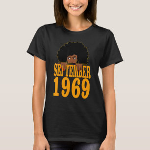 T-shirt Septembre 1969 53e anniversaire 53 ans Black Wo