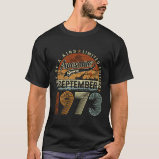 T-shirt Septembre 1973 50 Ans 50E Anniversaire Me Dons