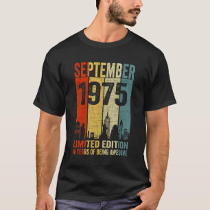 T-shirt Septembre 1975 48 Ans D'Être Impressionnant