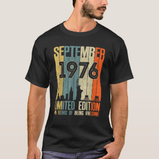 T-shirt Septembre 1976 45 Anniversaire 45 Anniversaire 197
