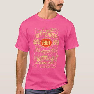 T-shirt Septembre 1981 41e anniversaire 41 ans Hommes