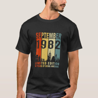 T-shirt Septembre 1982 Edition Limitée 40 Ans D'Être