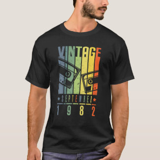 T-shirt Septembre 1982 Retro Vintage 38 Anniversaire 38E A