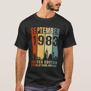 T-shirt Septembre 1983 40 Ans D'Être Impressionnant