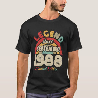 T-shirt Septembre 1988 Légende Depuis septembre 1988