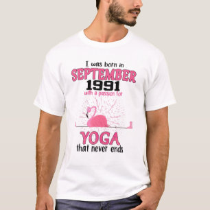 T-shirt Septembre 1991 Avec Une Passion Pour Le Yoga Qui N