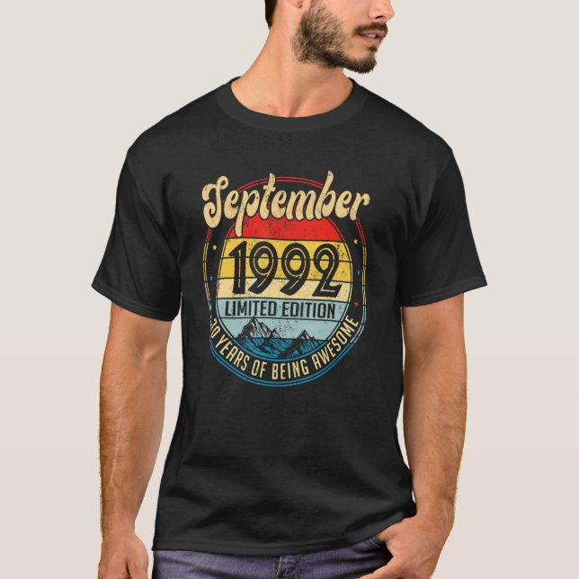 T-shirt Septembre 1992 30e anniversaire 30 ans (Devant)
