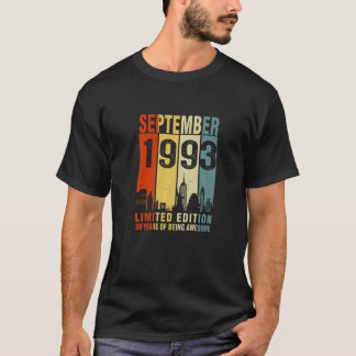 T-shirt septembre 1993 30 Ans d'être Incroyable Vintage P