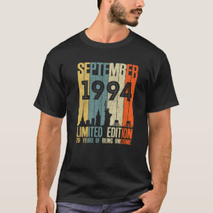 T-shirt Septembre 1994 29 Anniversaire 29 Anniversaire 199