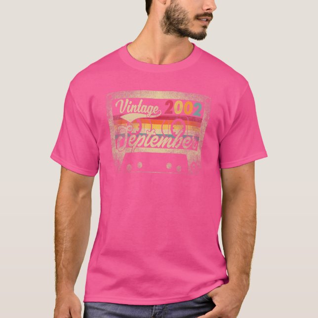T-shirt Septembre 2002 20e anniversaire 20 ans Retro (Devant)
