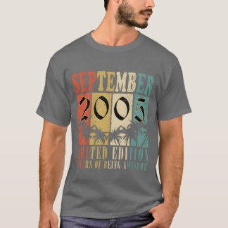 T-shirt septembre 2005 vintage anniversaire cadeau vintage
