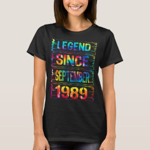 T-shirt Septembre 33 Ans Depuis 1989 33ème Anniversaire Ti