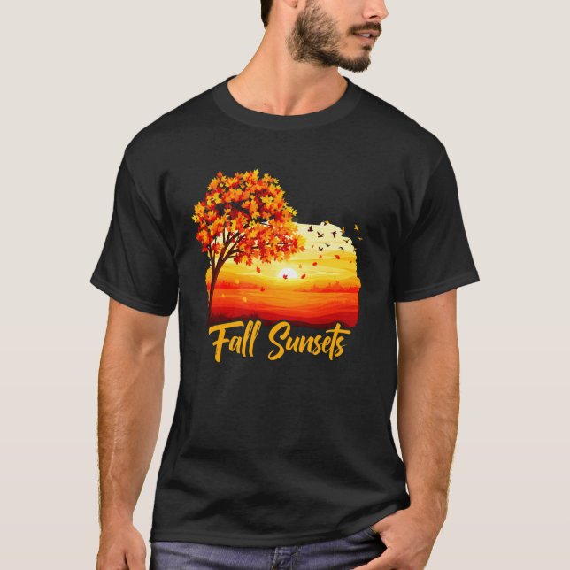 T-shirt Septembre - Couches de soleil d'automne (Devant)