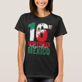 T-shirt Septembre Fête de l'Indépendance Mexicaine Chemise