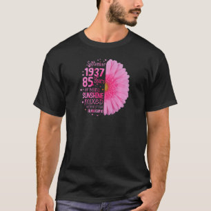 T-shirt Septembre Fille 1937 85 Ans 85ème Anniversaire