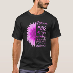 T-shirt Septembre Fille 1982 41e anniversaire 41 ans