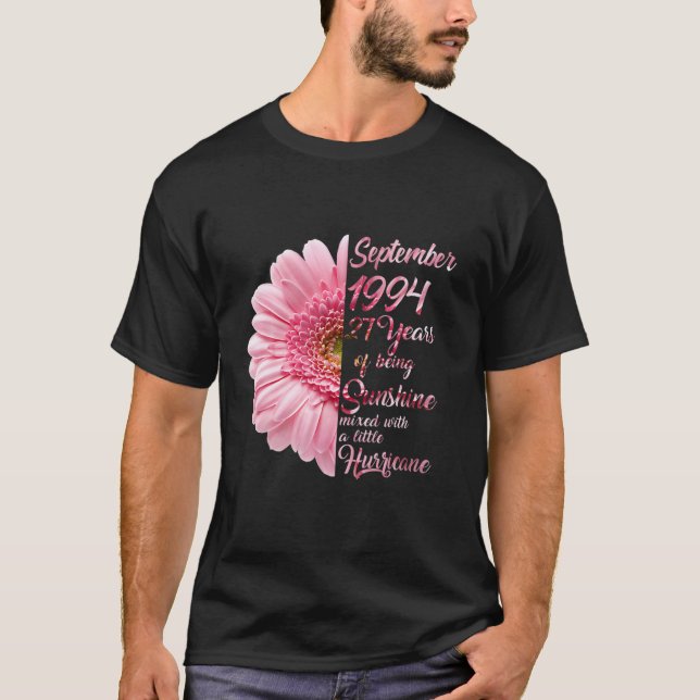 T-shirt Septembre Fille 1994 T 27 Ans 27E Anniversaire (Devant)