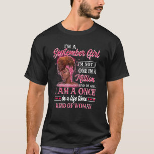 T-shirt Septembre La Reine Fille Est Née En Septembre Noir