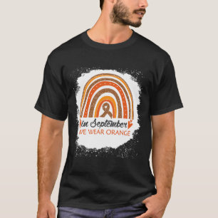 T-shirt Septembre Nous Portons Orange Bleached Rainbow Leu