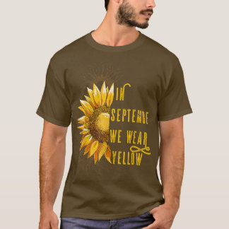 T-shirt Septembre Porter Jaune Sensibilisation au cancer c