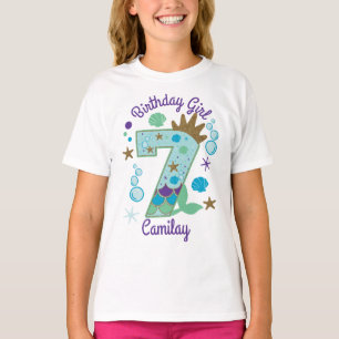 T-shirt Septième anniversaire Mermaid 7e
