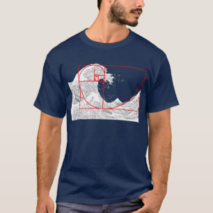 T-shirt Séquence Fibonacci et la Grande Vague