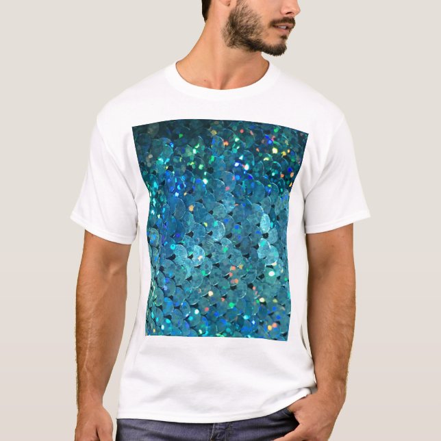 T-shirt Séquins Sparkle : Macro Abstrait Arrière - plan (Devant)