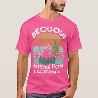 T-shirt Sequoia California Us National Park Camping Randon