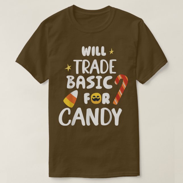 T-shirt Sera Échange De Base Pour Candy Funny Hallowee Cor (Design devant)