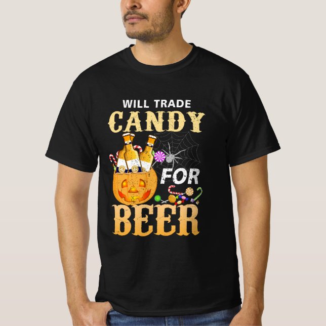 T-shirt Sera Échange De Bonbons Pour La Bière College Hall (Devant)