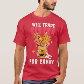 T-shirt Sera La Soeur De Bonbons, Drôle Halloween Weari