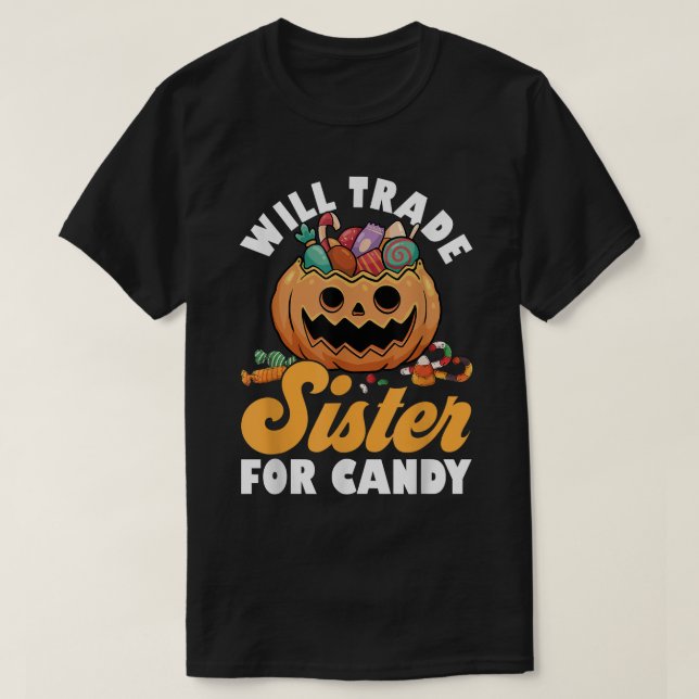 T-shirt Sera La Soeur Pour Les Frères De Famille Candy Heu (Design devant)