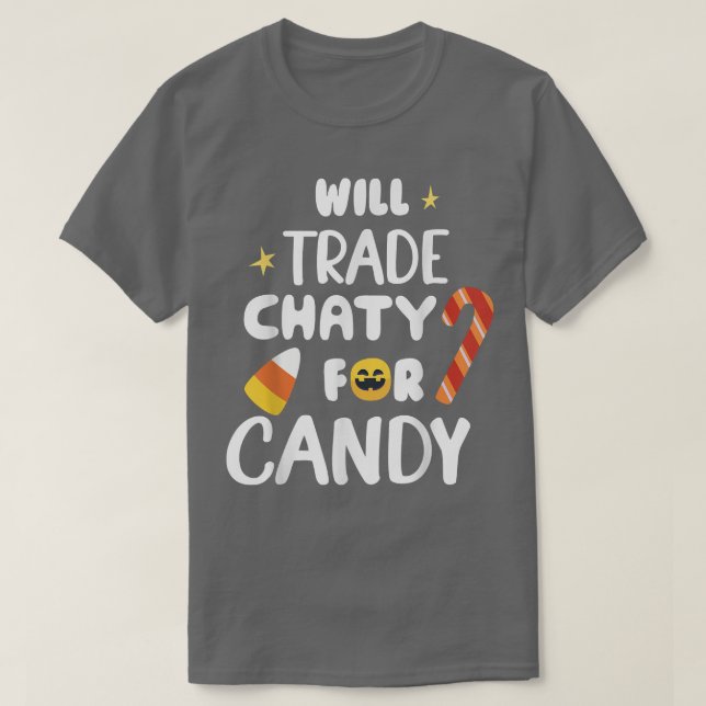 T-shirt Sera Le Commerce Chaty Pour Candy Drôle Hallowee C (Design devant)