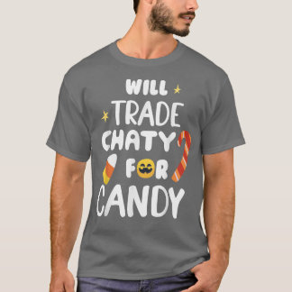 T-shirt Sera Le Commerce Chaty Pour Candy Drôle Hallowee C