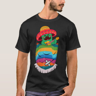 T-shirt Serape Pochette Pinata Mexicain guitare cactus Fie