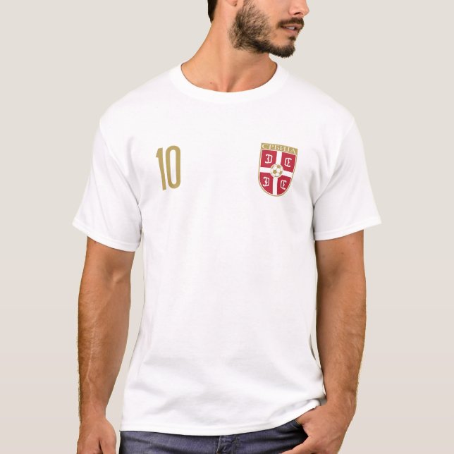 T-shirt Serbe Soccer Jersey 2022 Football Serbe Drapeau Te (Devant)