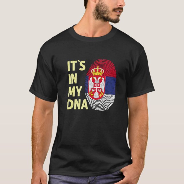 T-shirt Serbie Dans Mon Drapeau Serbe Dna Équipe Serbe Ser (Devant)