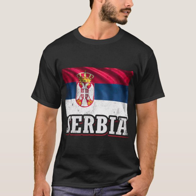 T-shirt Serbie Drapeau serbe (Devant)