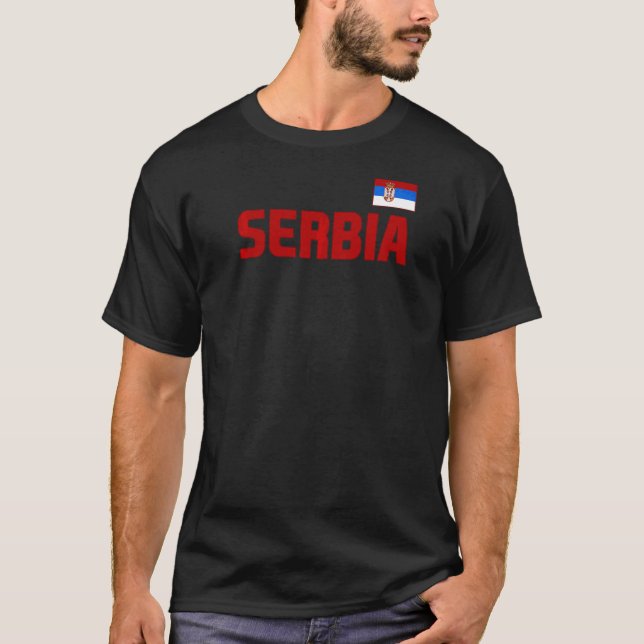 T-shirt Serbie Drapeau Serbian Pride International Pays (Devant)