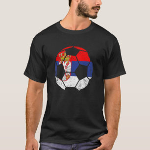 T-shirt Serbie Football Mondial Soccer Serbe Fan Pays B