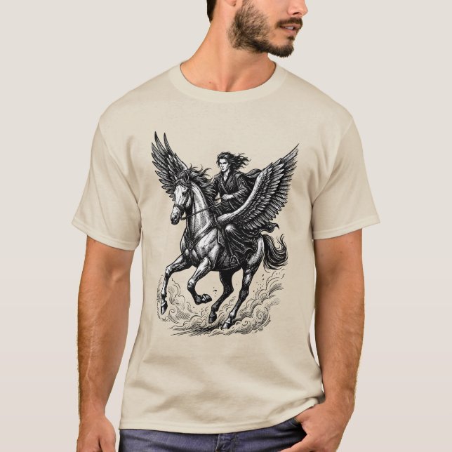 T-shirt Sere Avec des Ailes de Puissance (Devant)
